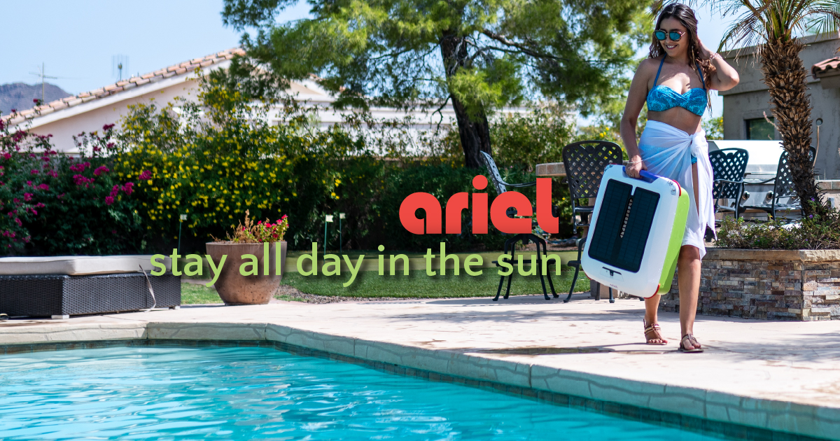 stay all day in the sun, solar powered pool cleaner